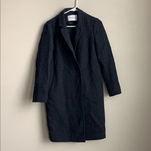 Single breasted long wool cashmere coat